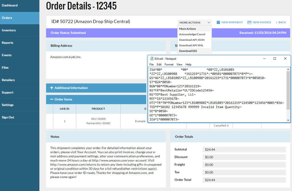 What is an EDI 824? - Logicbroker