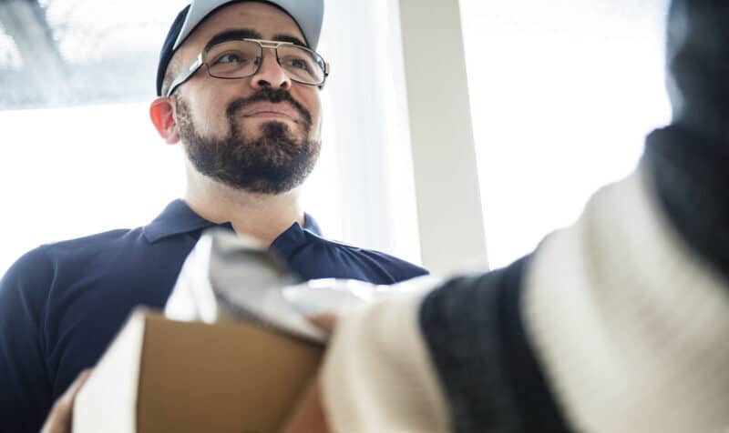 White glove service, delivery man